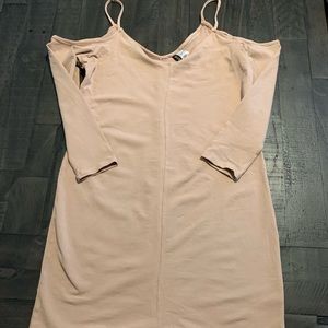 Nude body on slip dress